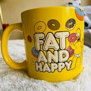 The Simpson’s Homer FAT AND HAPPY 2012 20oz coffee mug